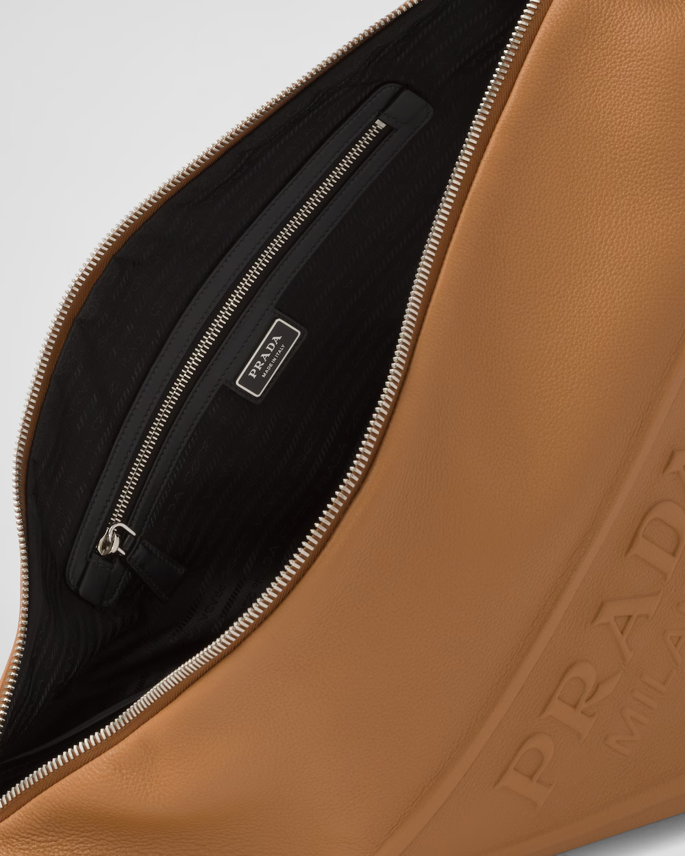 Large leather Prada Triangle bag